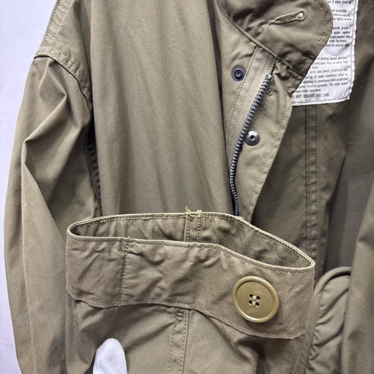 ミリタリージャケット Type M-65 (NO HOOD) 緑 (L) L カーキ