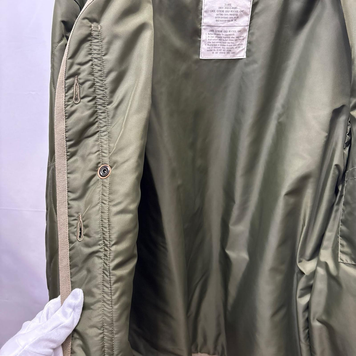 ミリタリージャケット Type M-65 LINER 緑 (L) LL カーキ