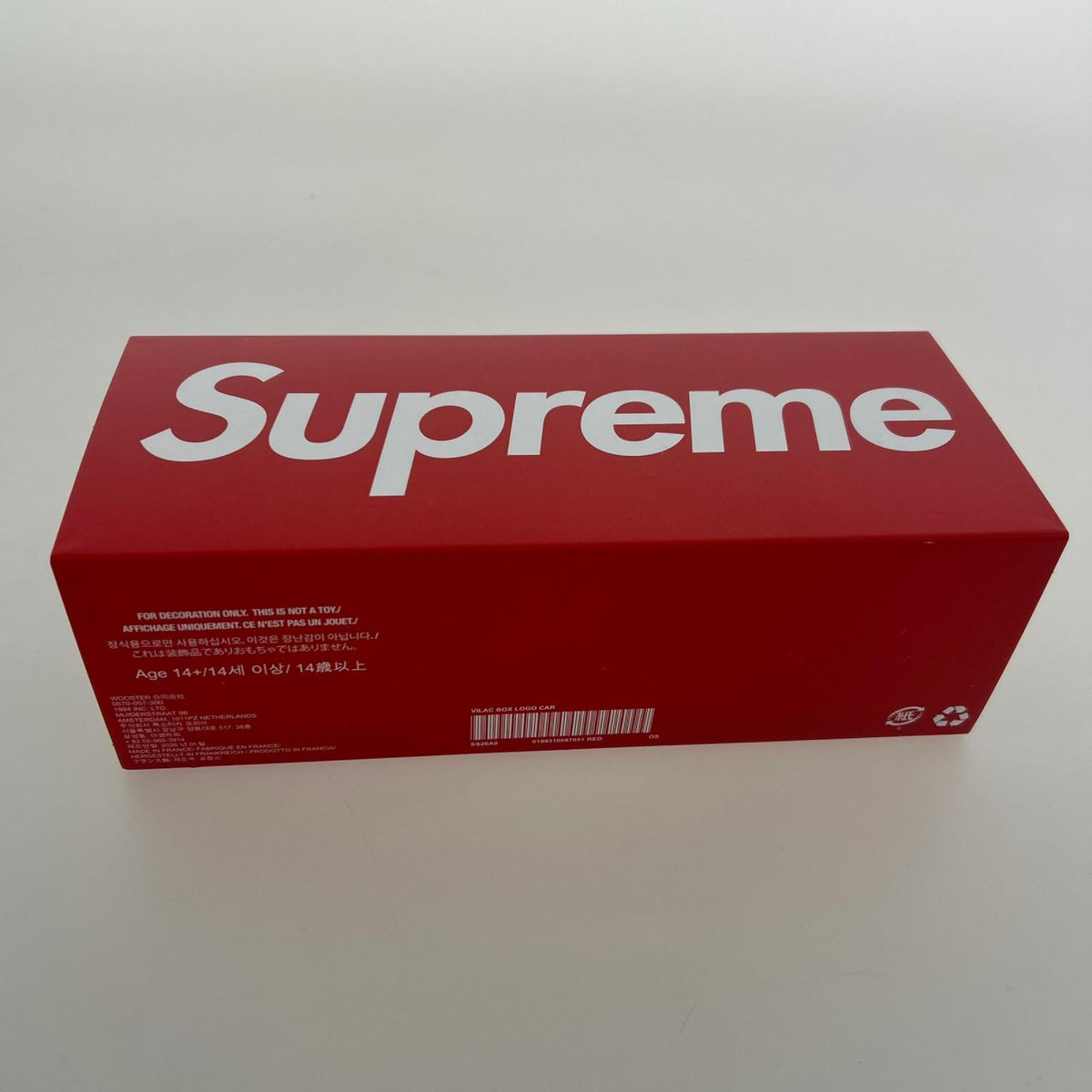 その他アクセサリー Supreme Vilac Box Logo Car Red レッド