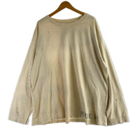 長袖Ｔシャツ 24SS ラウンドネック ビンテージ ロングスリーブTシャツ (XL) ベージュ