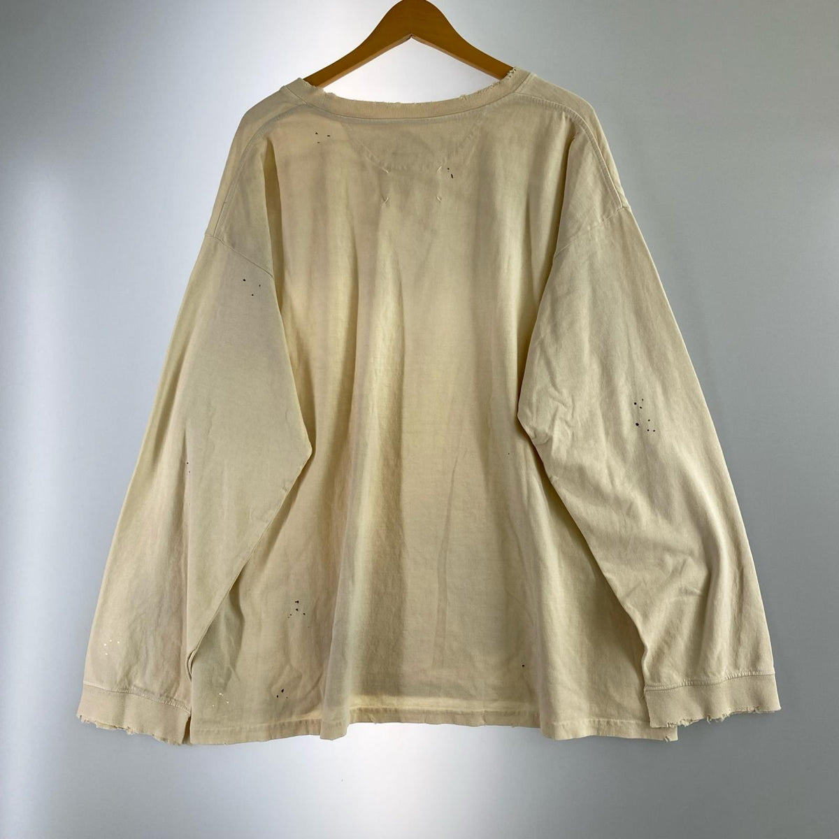 長袖Ｔシャツ 24SS ラウンドネック ビンテージ ロングスリーブTシャツ (XL) ベージュ