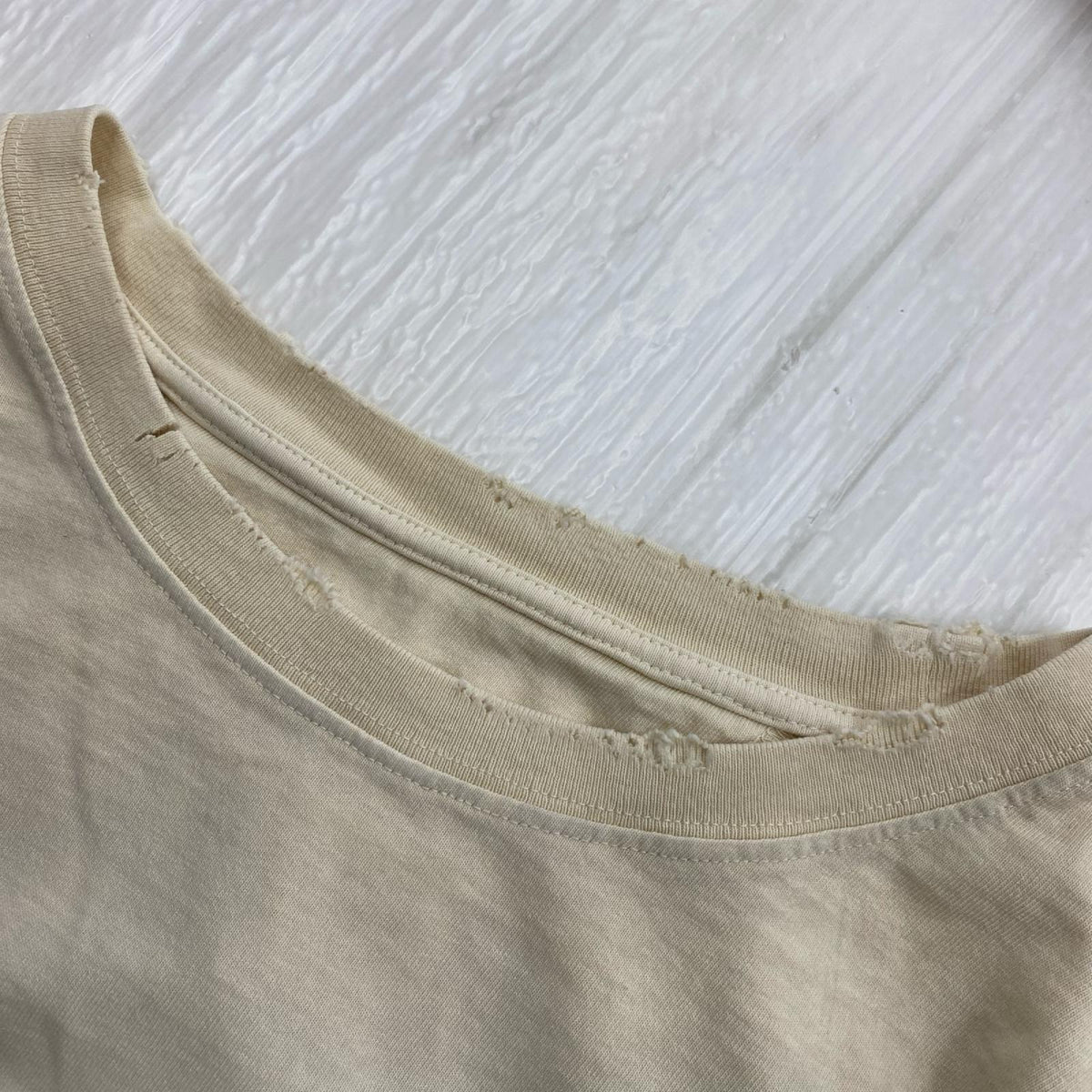 長袖Ｔシャツ 24SS ラウンドネック ビンテージ ロングスリーブTシャツ (XL) ベージュ
