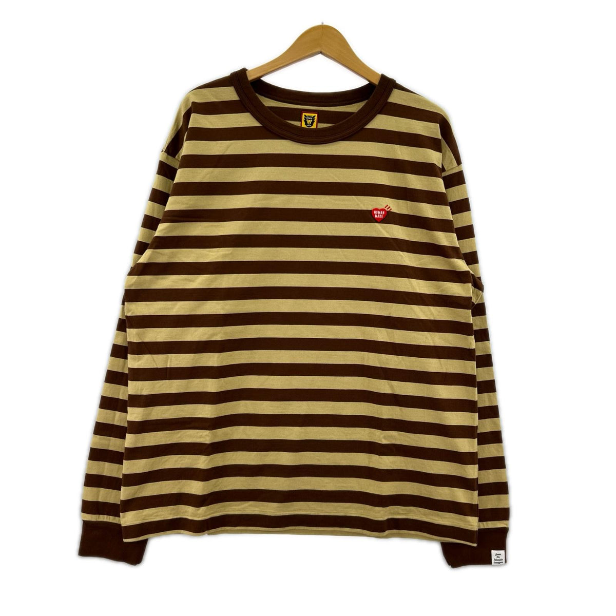 長袖Ｔシャツ ﾎﾞｰﾀﾞｰ  ﾍﾞｰｼﾞｭ/黒