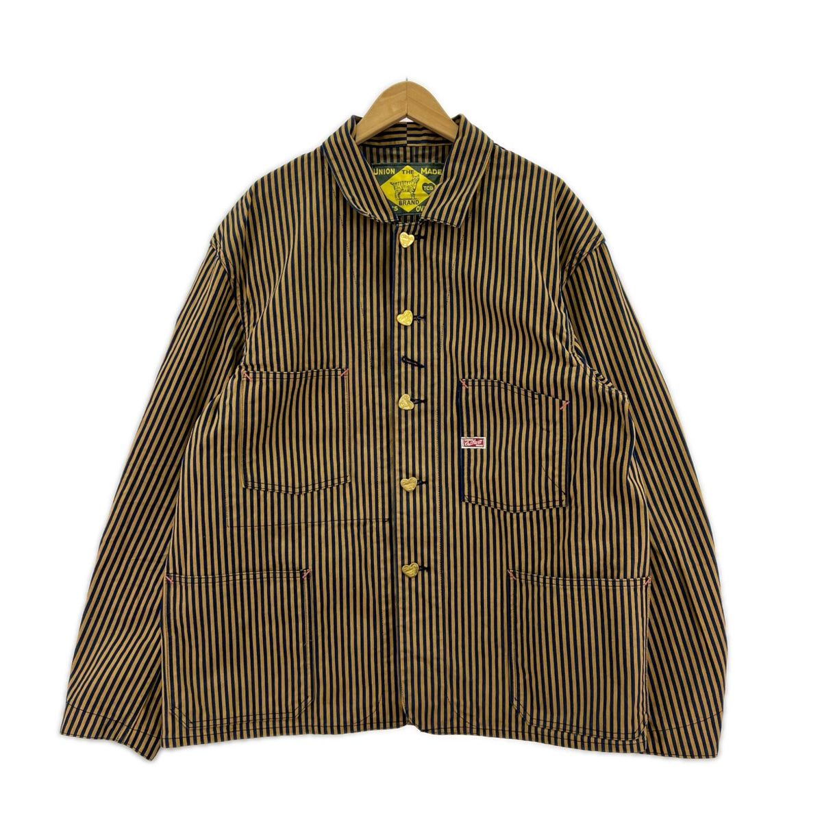 ジャケット TCB jeans CATHARTT CHORE COAT STRIPE 44 ブラウン