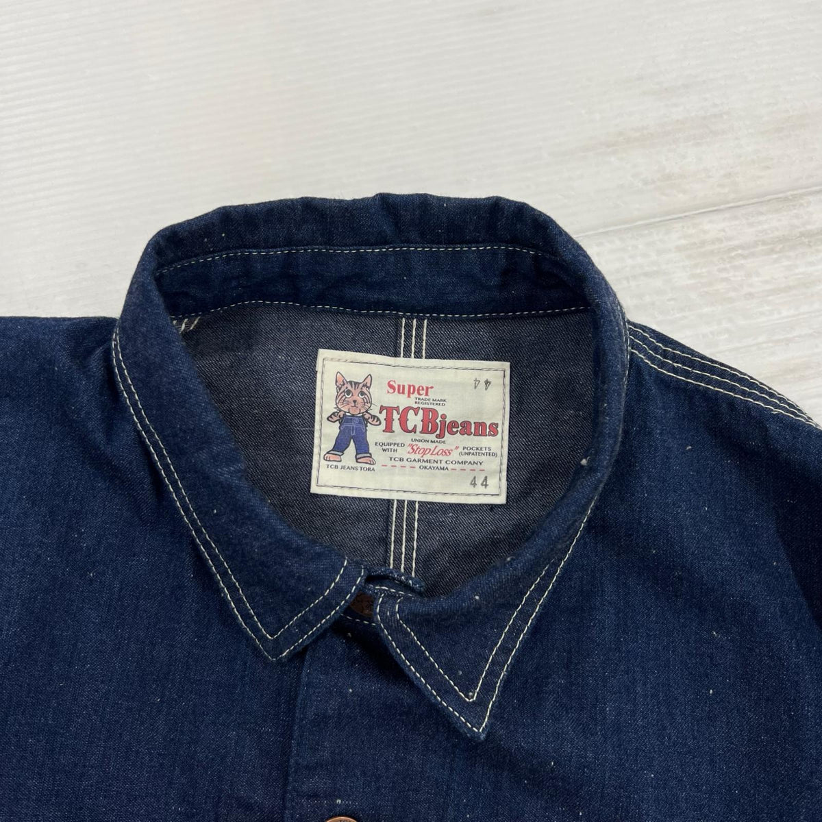デニムジャケット TCB jeans ﾀﾋﾞｰｽﾞｼﾞｬｹｯﾄ 44 ネイビー