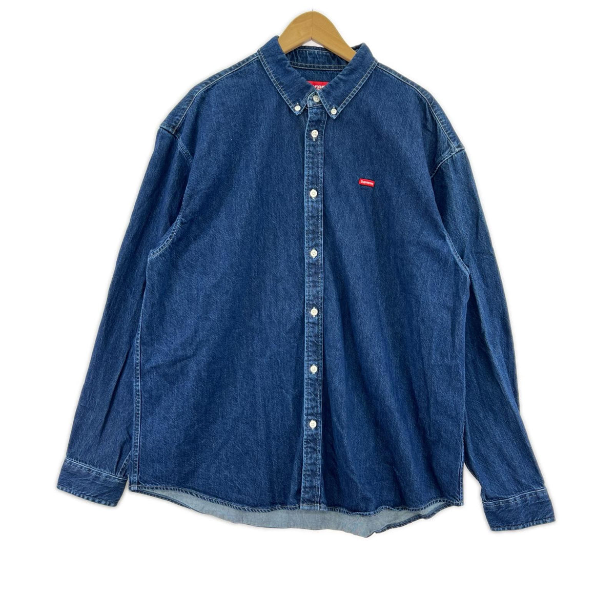 長袖シャツ Small Box Denim Shirt ネイビー