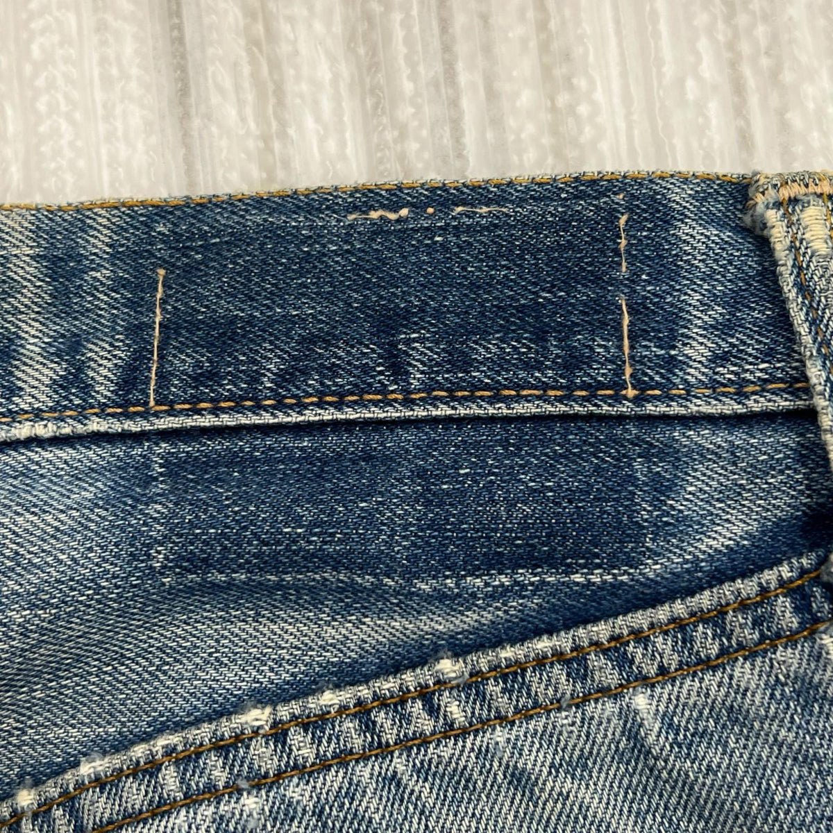 デニムパンツ 501 66前期 刻印6 BIG E 実寸W36 ブルー