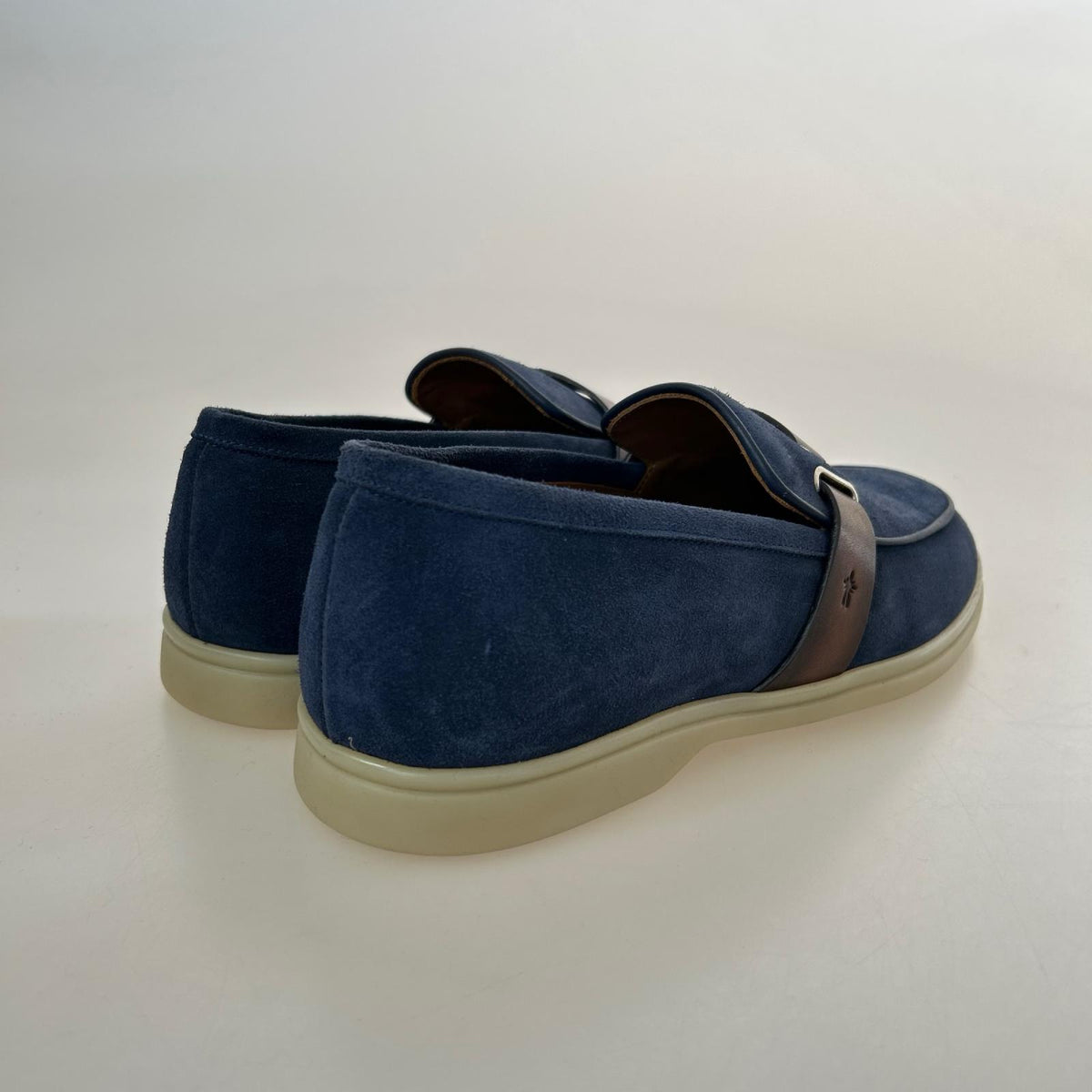 シューズ CORTHAY PORTOFINO ﾍﾞﾙﾃｯﾄﾞﾛｰﾌｧｰ (40) ネイビー