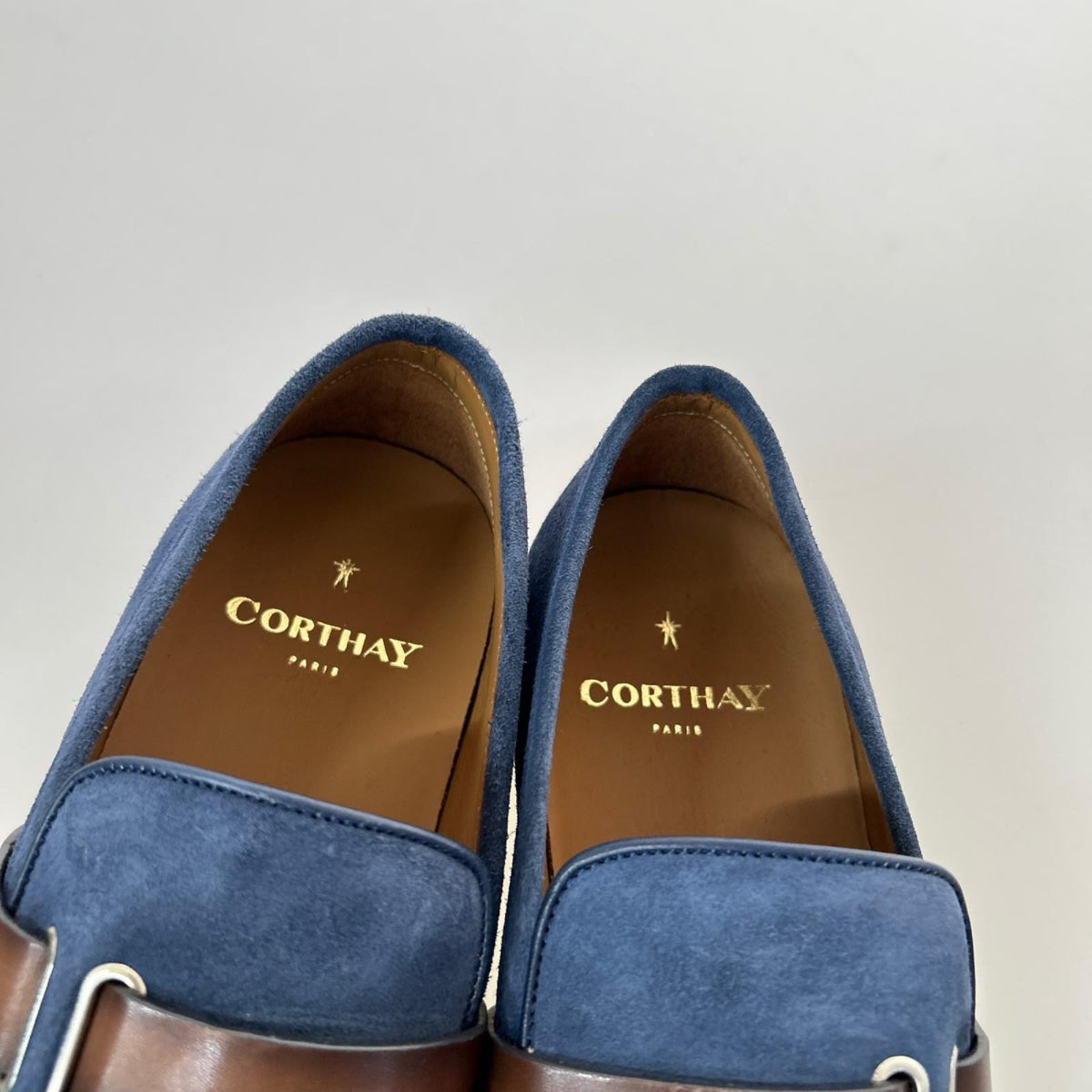 シューズ CORTHAY PORTOFINO ﾍﾞﾙﾃｯﾄﾞﾛｰﾌｧｰ (40) ネイビー
