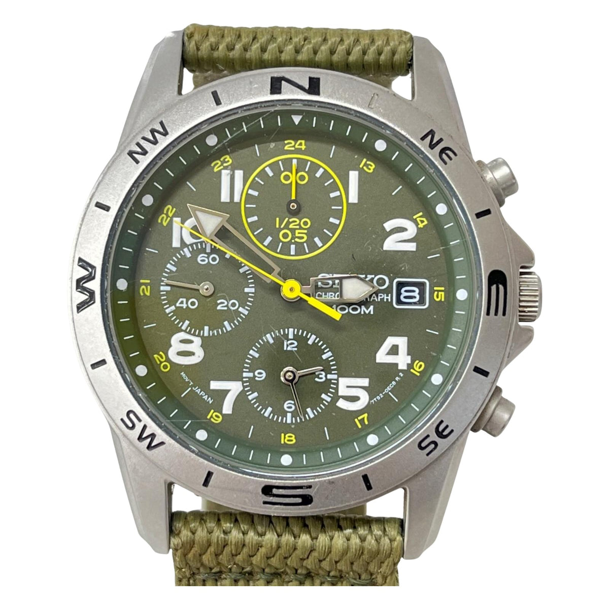 腕時計 SEIKO ﾐﾘﾀﾘｰｸﾛﾉｸﾞﾗﾌ腕時計 7T92-0DX0 ｶｰｷ カーキ