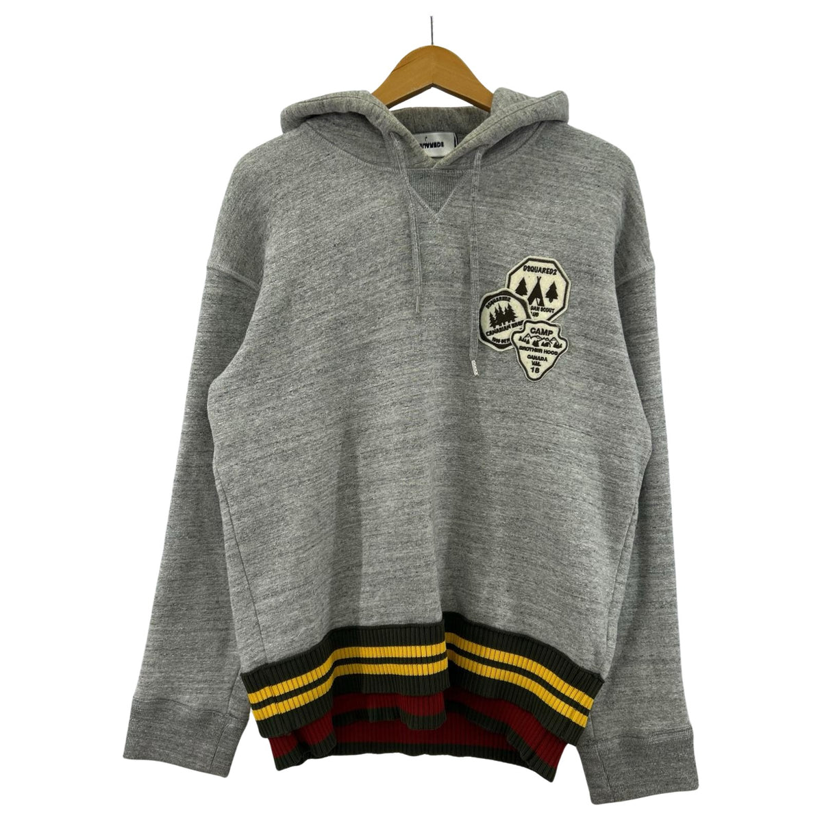 パーカー フェイクレイヤード ダブルリブ L グレー