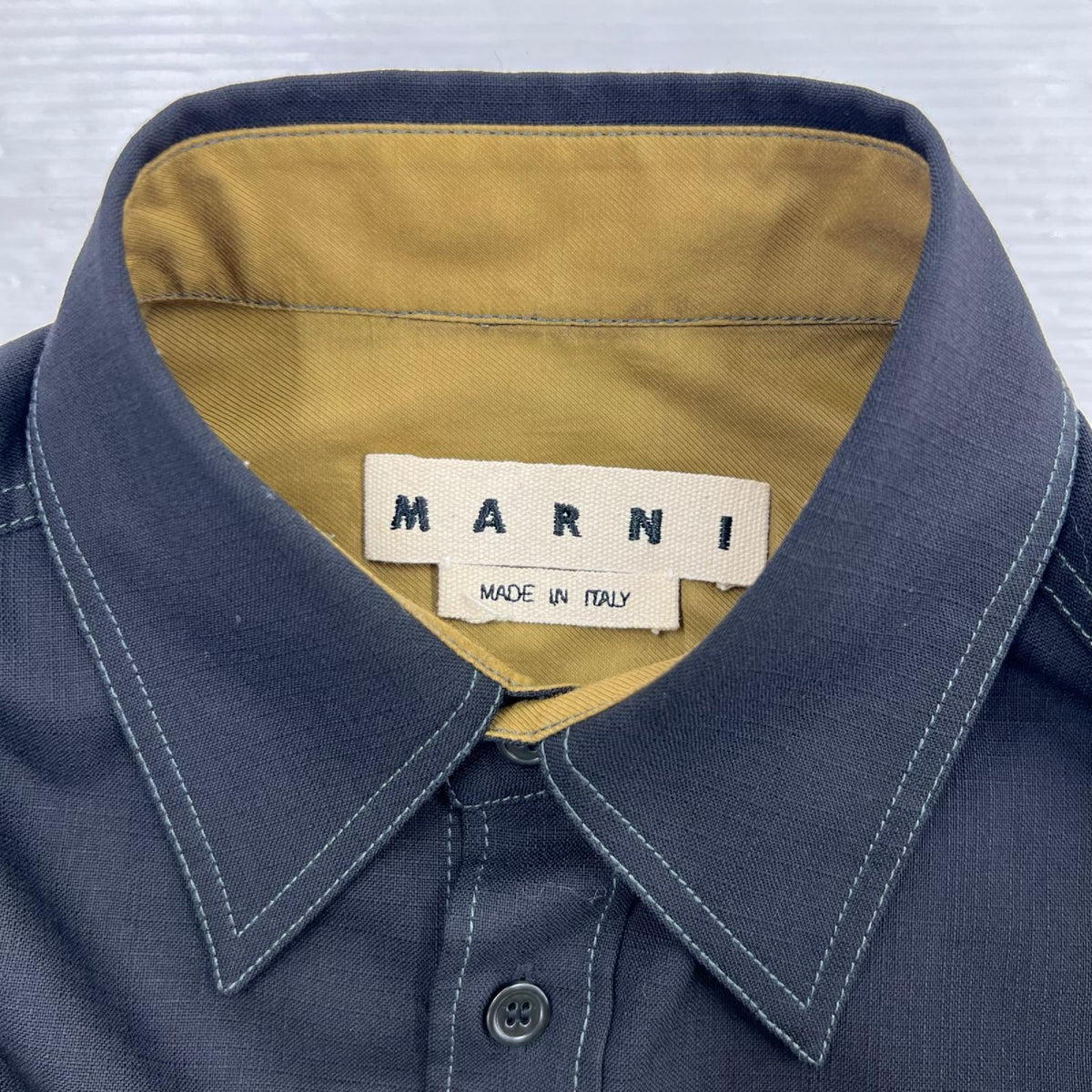 長袖シャツ 21SS/TROPICAL WOOL SHIRT/48 48 ブラック