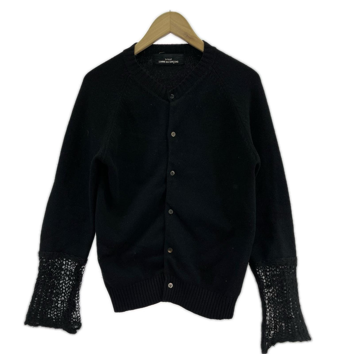 カーディガン tricot COMME des GARCONS ﾉｰｶﾗｰｳｰﾙｶｰﾃﾞｨｶﾞﾝ ブラック