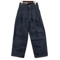 デニムパンツ 2TUCK WIDE DENIM PANTS -ENTASIS Mk-Ⅱ-0 ブルー