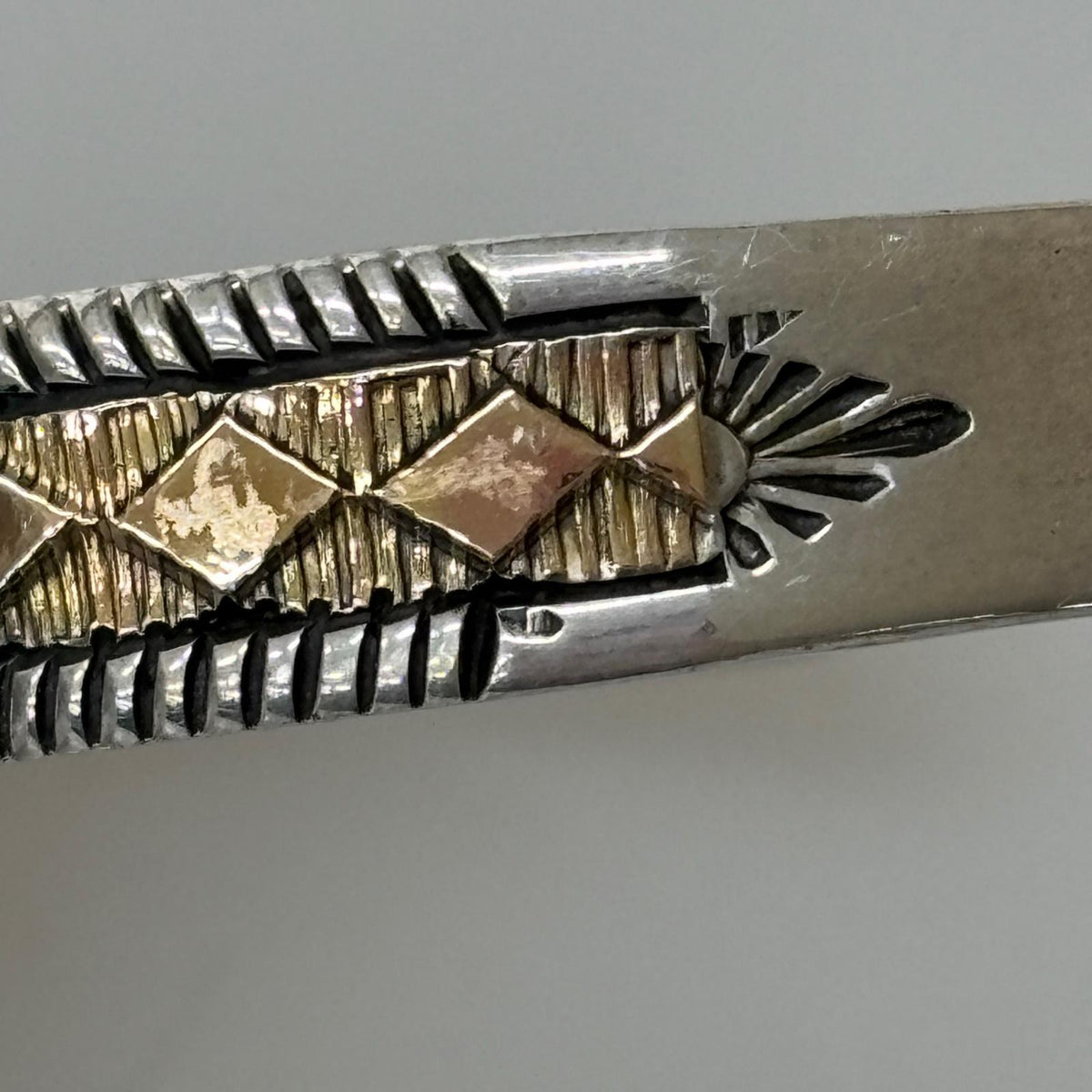ブレスレット Navajo Bruce Morgan 14Kｺﾝﾋﾞﾊﾞﾝｸﾞﾙ シルバー