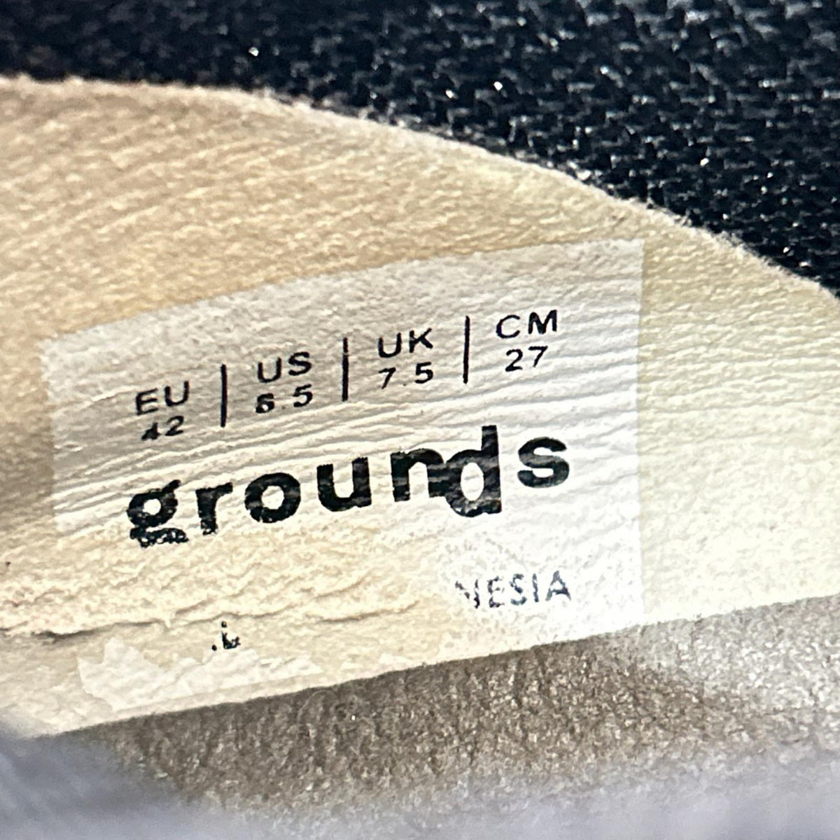 スニーカー grounds 黒 27cm (US9 UK8 1/2 EU44) ブラック