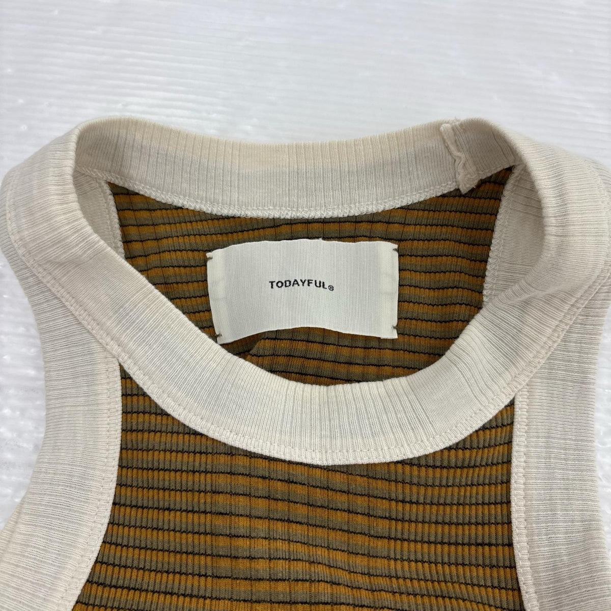 ワンピース Multiborder Rib Dress 36 ブラウン