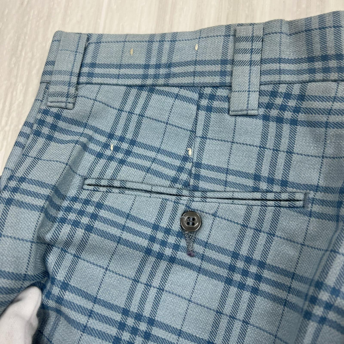 パンツ 70〜80S STA-PREST ﾁｪｯｸｽﾗｯｸｽ ﾗｲﾄﾌﾞﾙｰ (30) ブルー