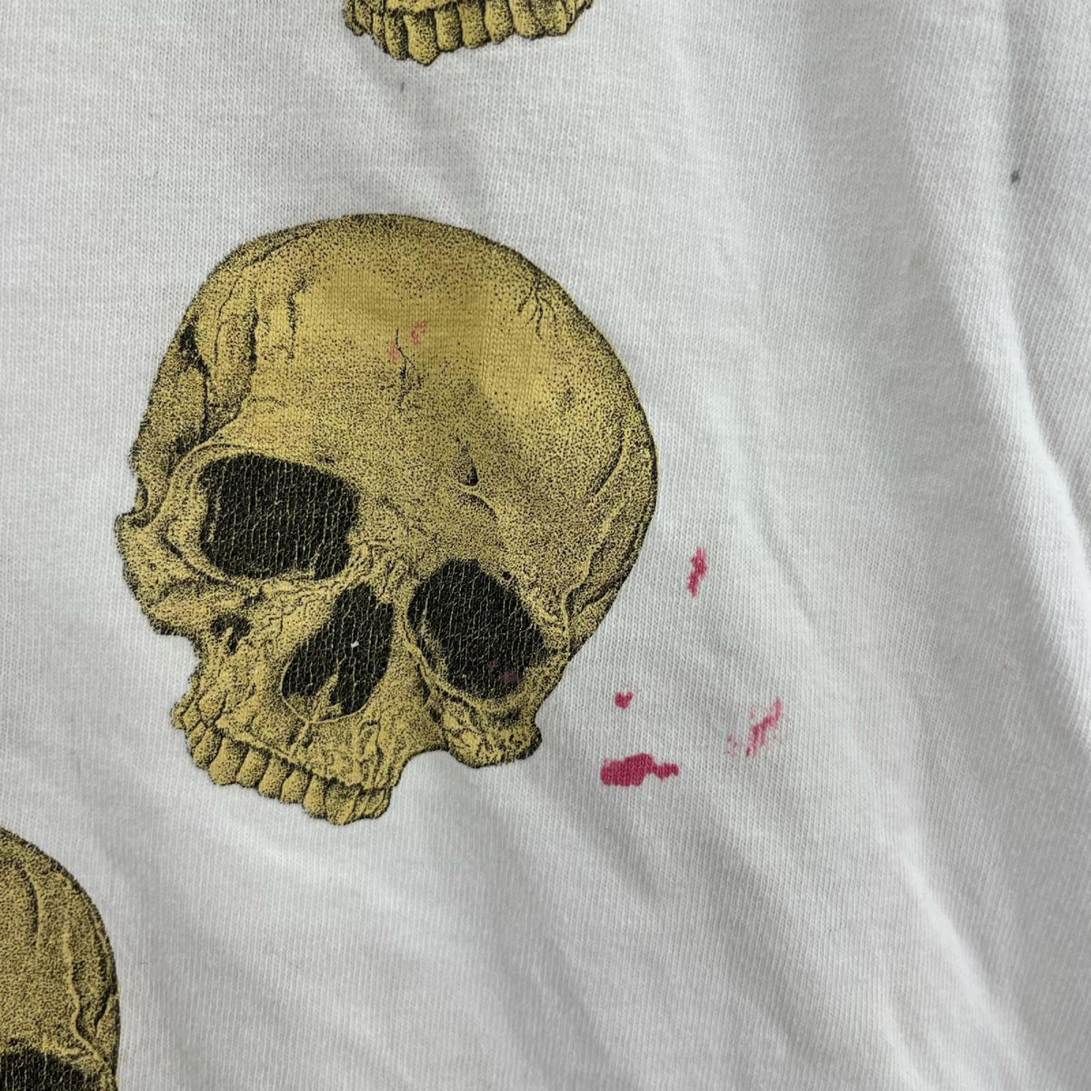 半袖Ｔシャツ 90S ｽｶﾙ 総柄 白 ホワイト