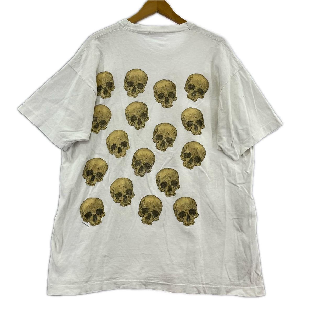 半袖Ｔシャツ 90S ｽｶﾙ 総柄 白 ホワイト