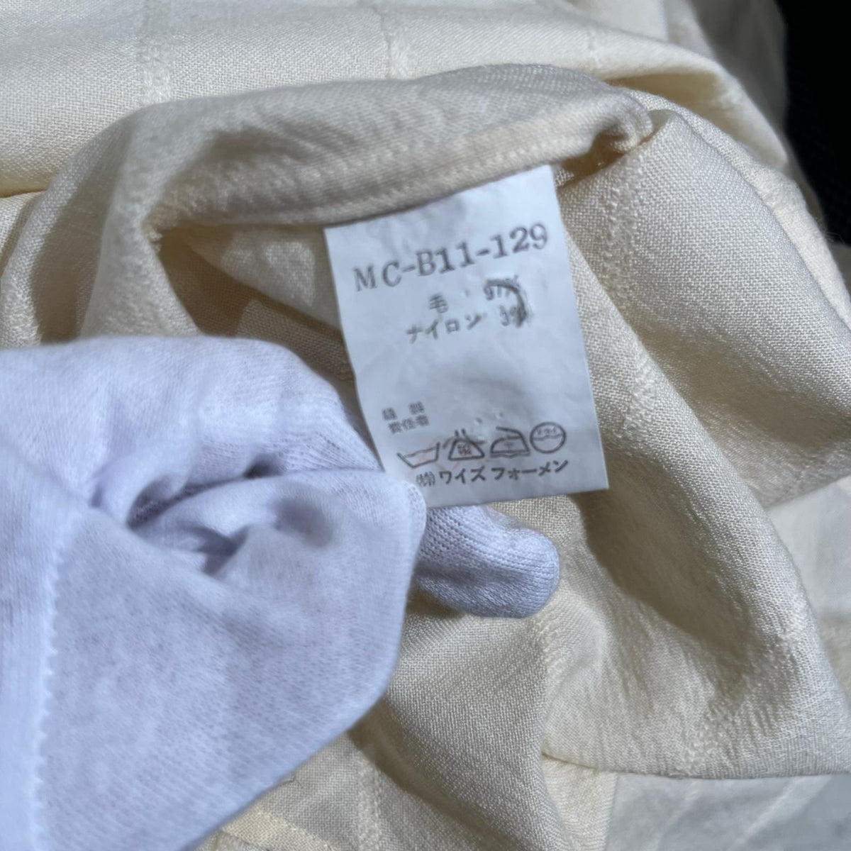 長袖シャツ Y's for men 白タグ　ウールシャツ MC-B11-129