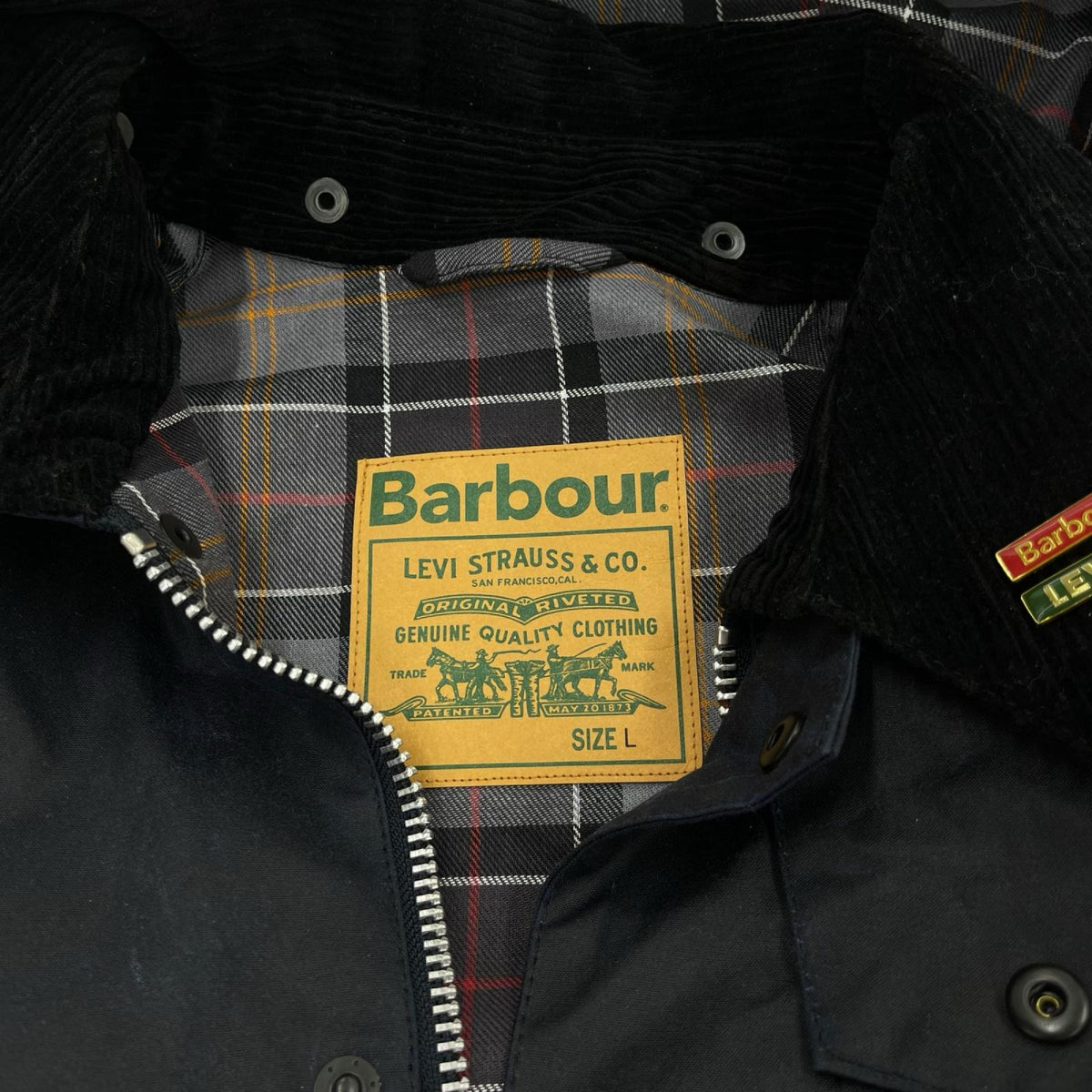 ジャケット Levi'sxBarbour Bedale Waxed Jacket L ネイビー