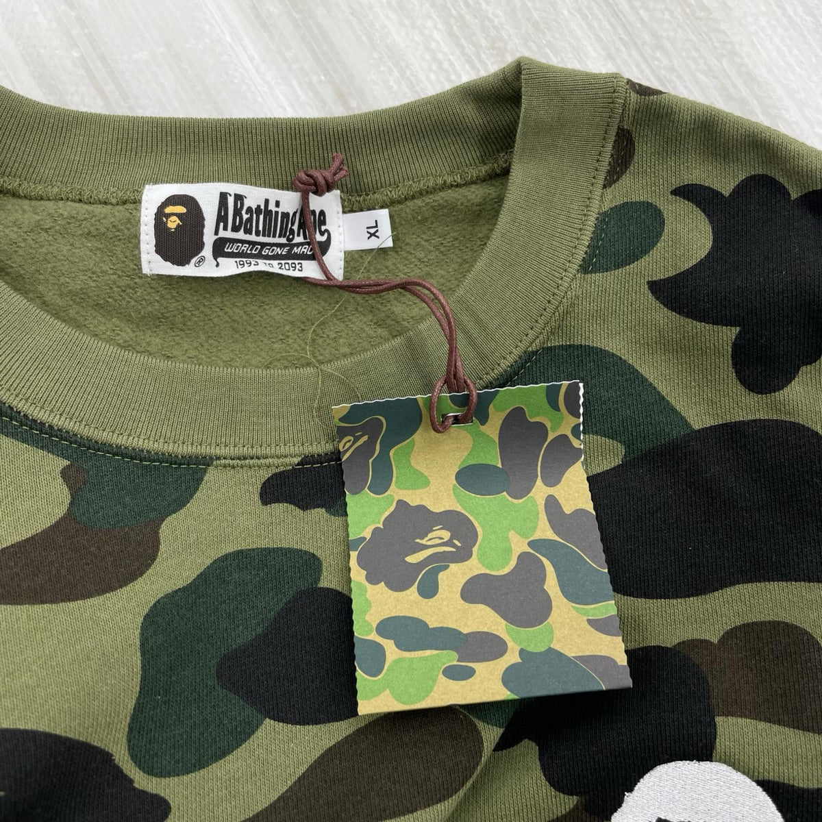 スウェット 1ST CAMO APE HEAD CREWNECK SWEATSHIRT XL グリーン