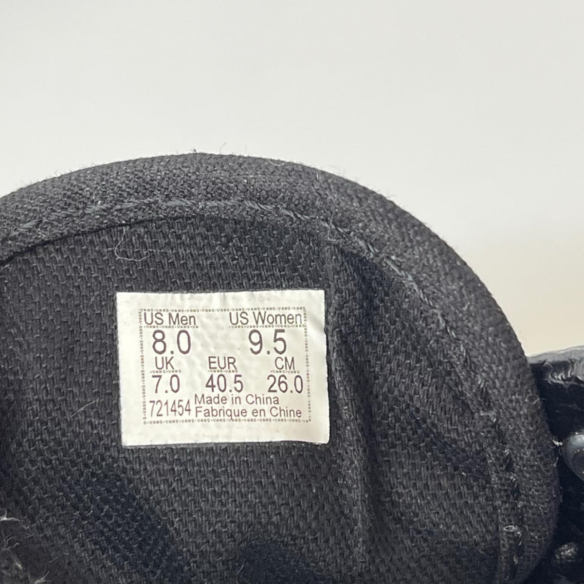 スニーカー VANS ERA VN0A4BV4X0S 黒 (26) 26cm (US8 UK7 1/2 EU42) ブラック