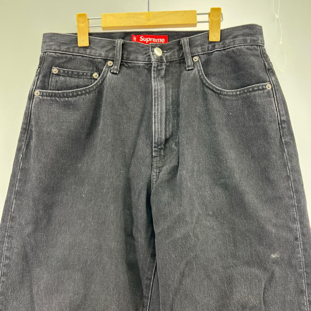 デニムパンツ baggy jean 30 ブラック