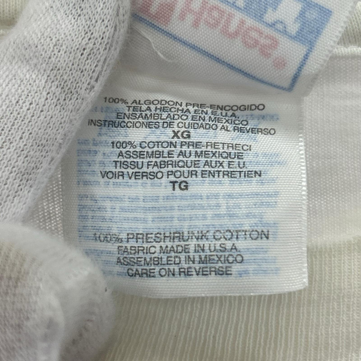 半袖Ｔシャツ Hanes BEEFY 二枚タグ 90s 昆虫大集合 ホワイト
