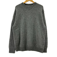 ニット YONETOMI BRITISH SHETLAND WOOL KNIT 4 グレー