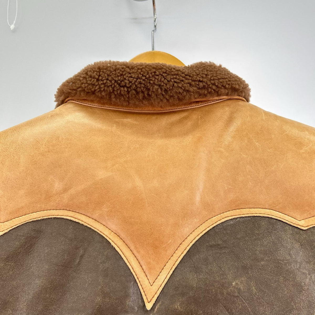 ダウンベスト WAREHOUSE LEATHER YOKE T/C DOWN VEST M BRW M ブラウン