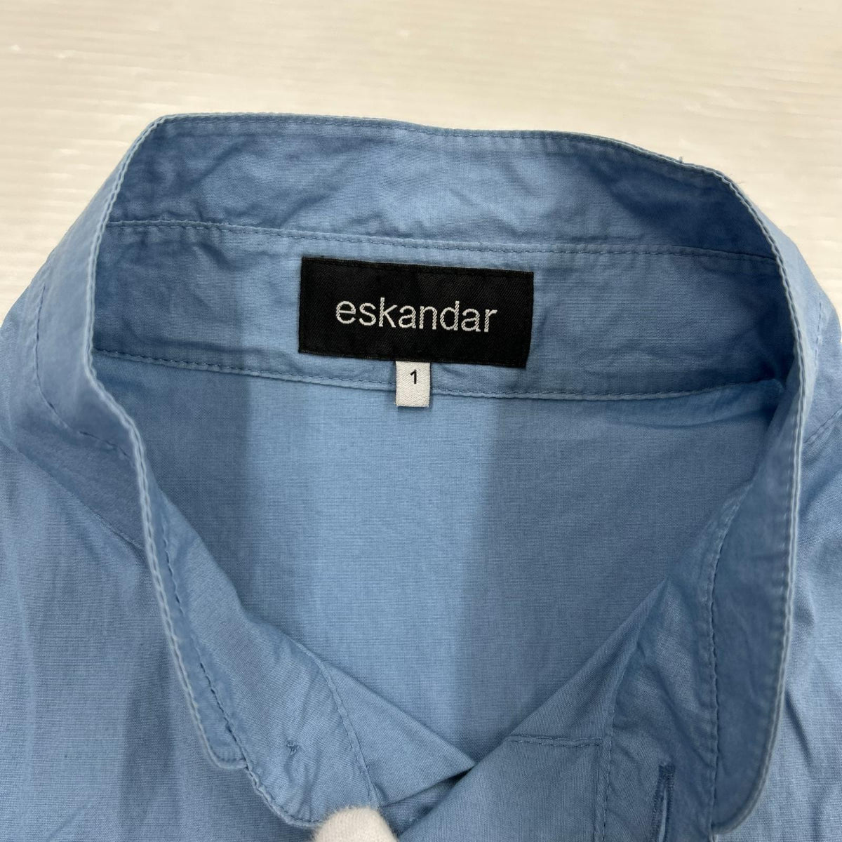 長袖シャツ eskander ﾊﾞﾝﾄﾞｶﾗｰ 比翼ｼｬﾂ 1