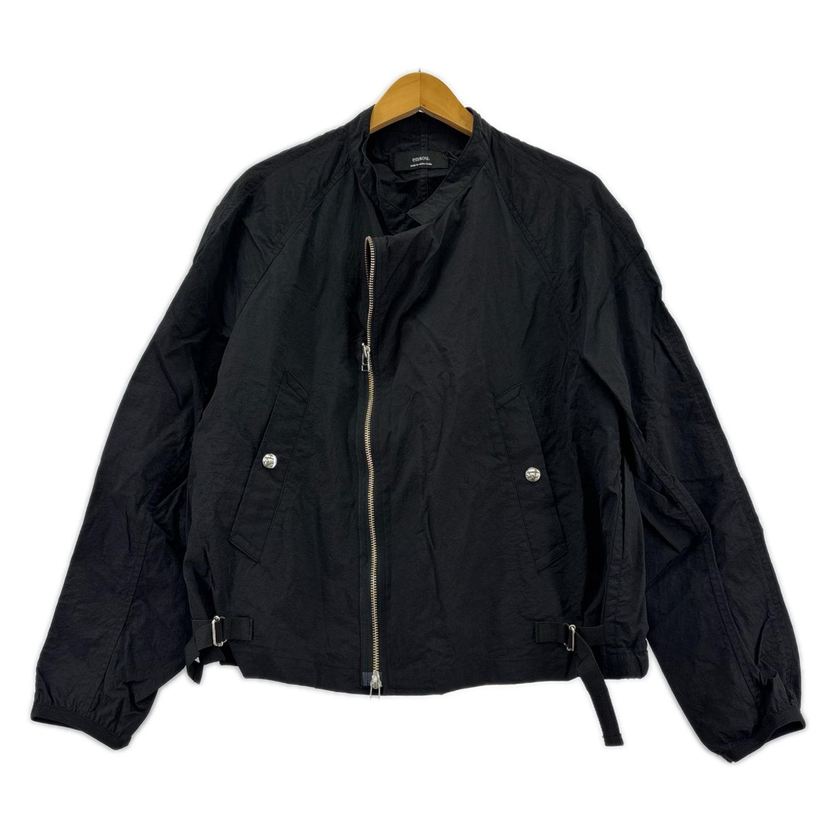 ジャケット enzou. long zip racing jacket 黒 ブラック