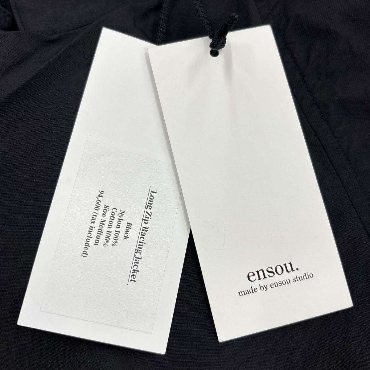 ジャケット enzou. long zip racing jacket 黒 ブラック