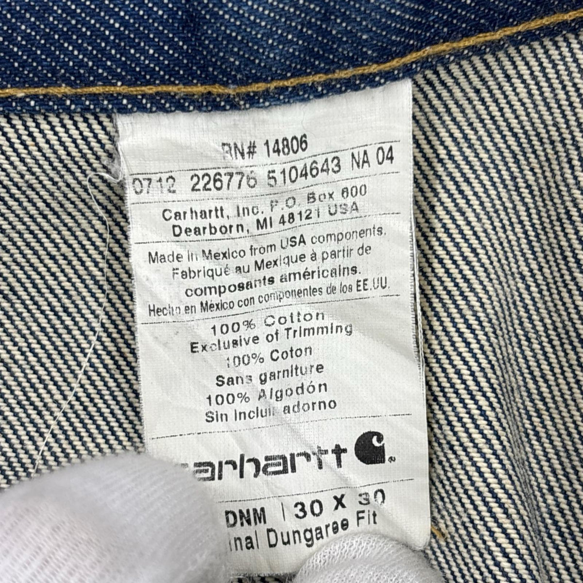 デニムパンツ 12年製 ﾀﾞﾌﾞﾙﾆｰﾃﾞﾆﾑ ﾒｷｼｺ製 W30L30 30 ブルー