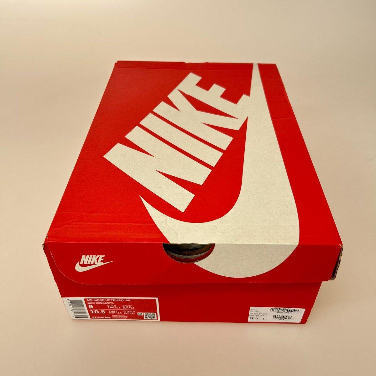 スニーカー AIR MORE UPTEMPO ’96 VARSITY RED 27cm (US9 UK8 1/2 EU44)