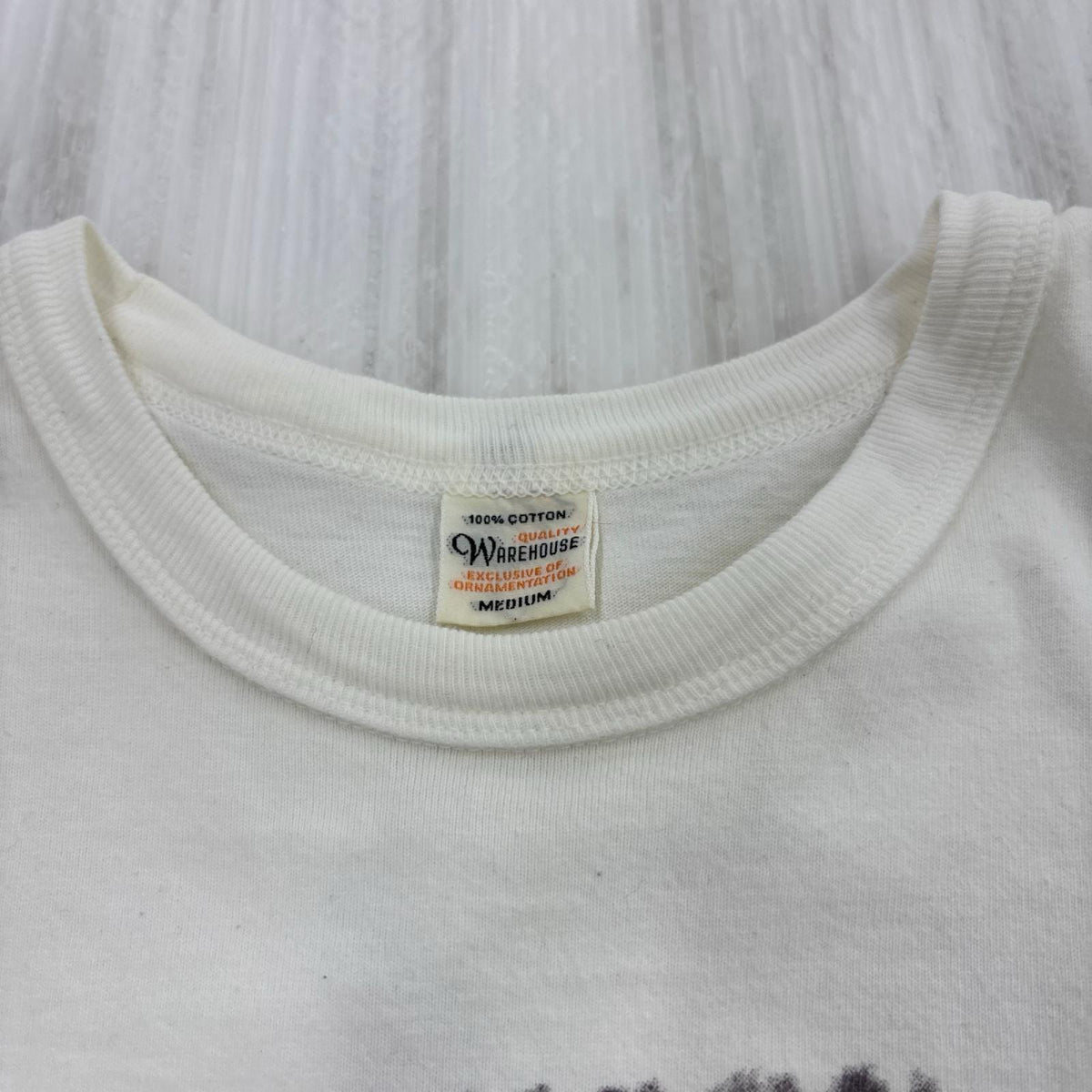 半袖Ｔシャツ WAREHOUSE 染み込みプリント李Tee M WHT M ホワイト