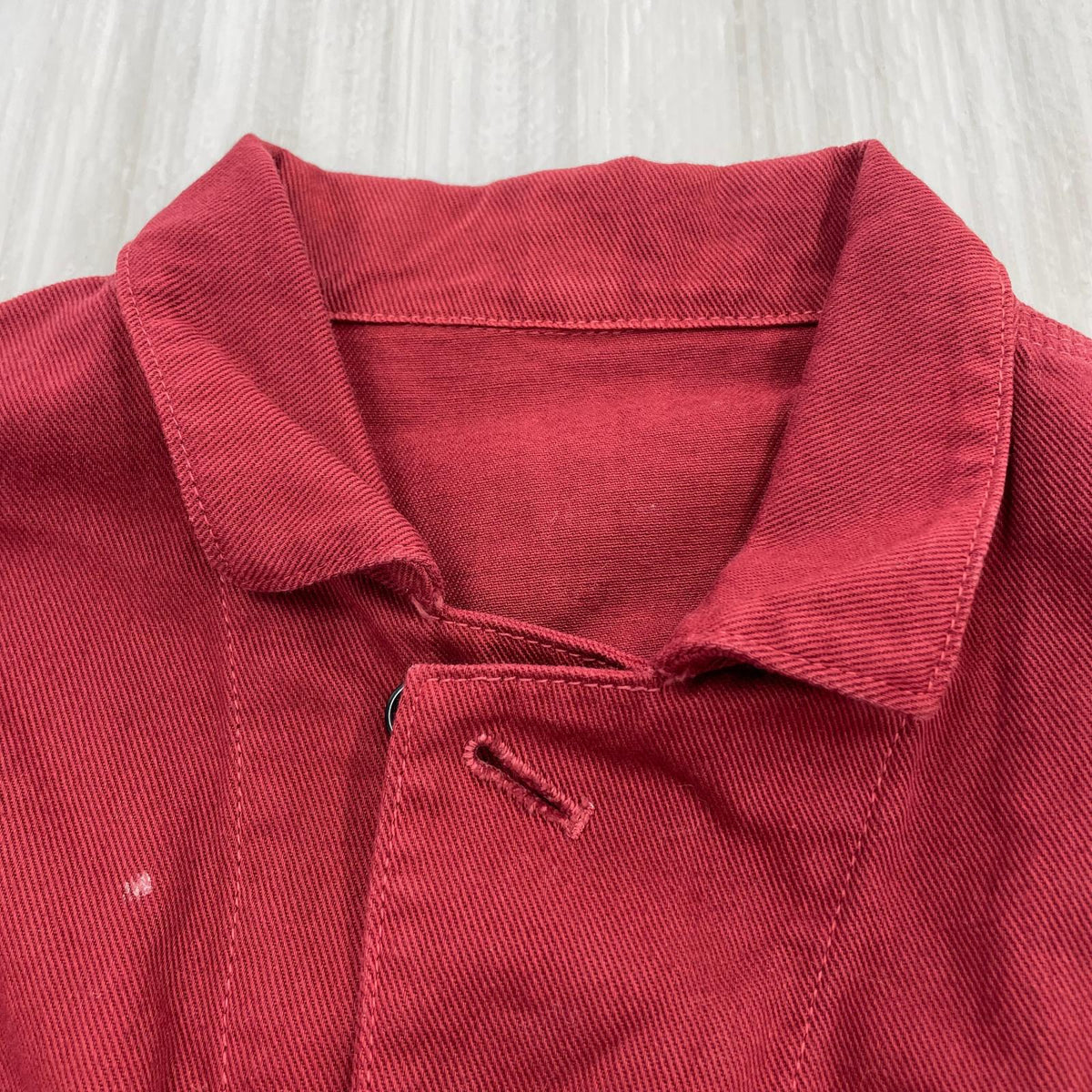 ジャケット 斜めﾎﾟｹｯﾄ ｺｯﾄﾝ 赤 (1) 1 レッド