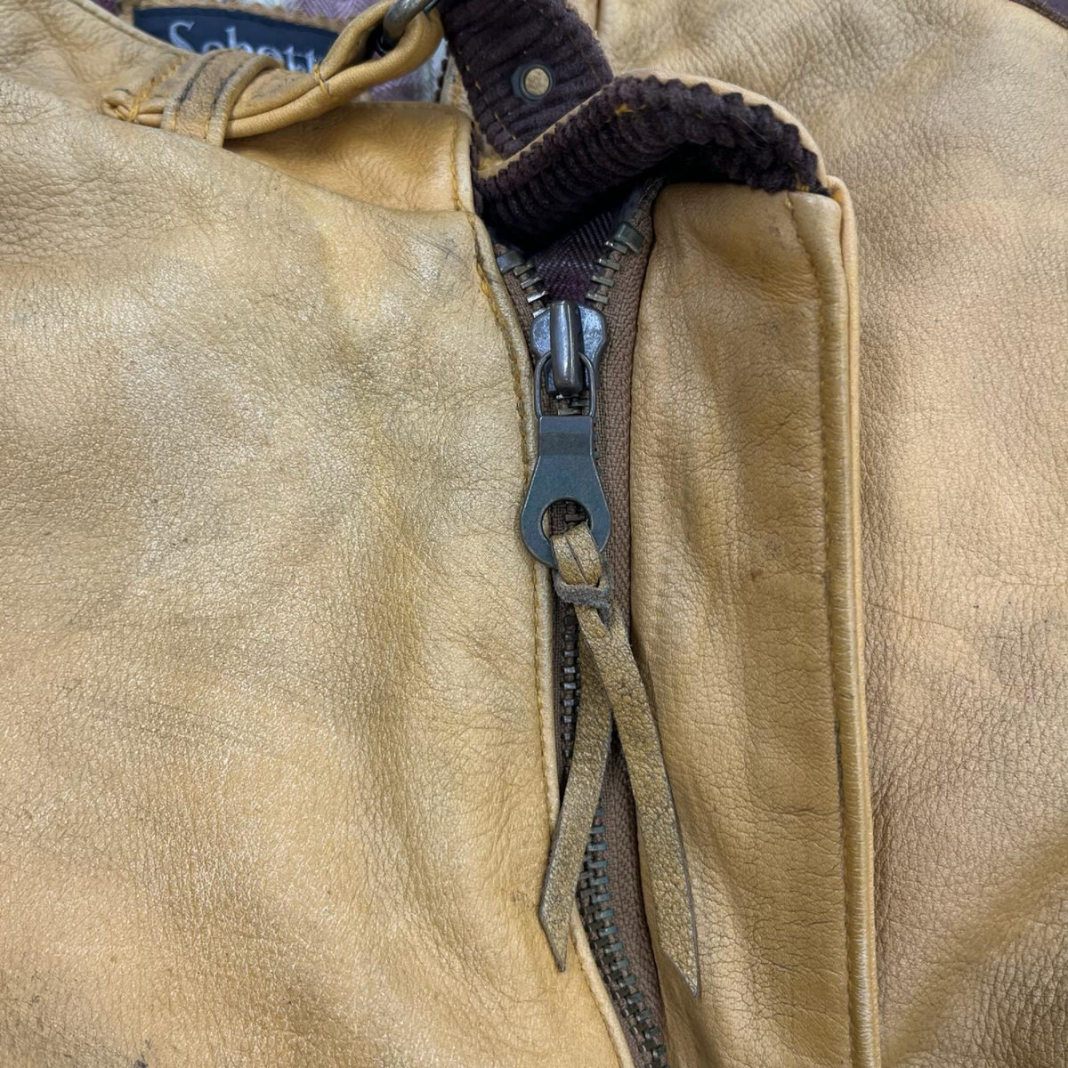 レザージャケット クラシックレーサー 袖ライン レザージャケット(L) キャメル系 L