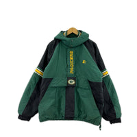 ジャケット 90s NFL グリーンベイパッカーズ 中綿アノラックパーカー XL グリーン