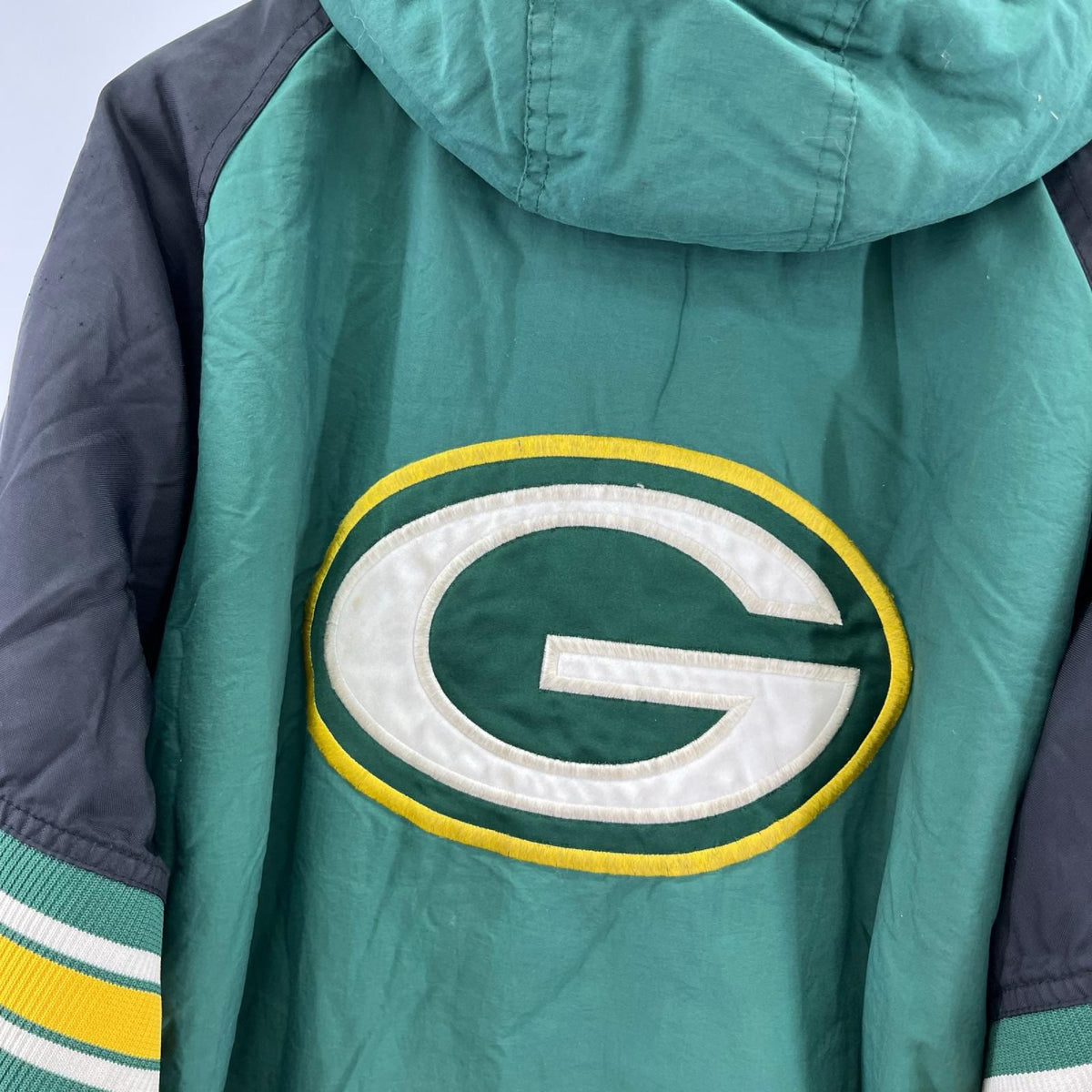 ジャケット 90s NFL グリーンベイパッカーズ 中綿アノラックパーカー XL グリーン