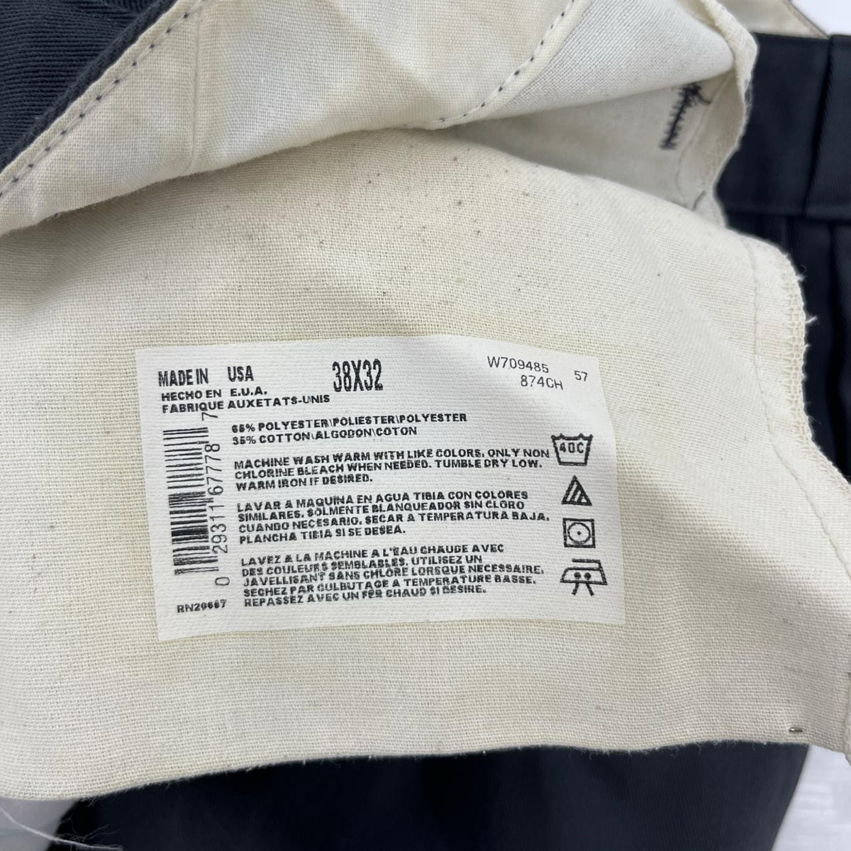 パンツ 90s後期 USA製 874 ワークパンツ W38 グレー 38 グレー