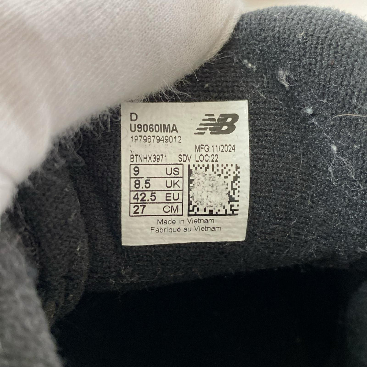 スニーカー U9060 27cm (US9 UK8 1/2 EU44) ブラック