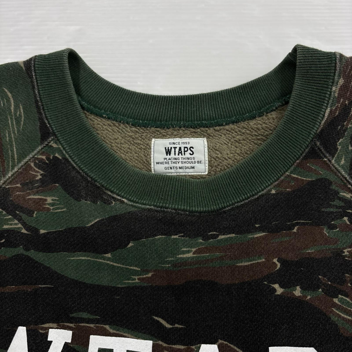 スウェット DESIGN CREW NECK SWEAT TIGER STRIPE M