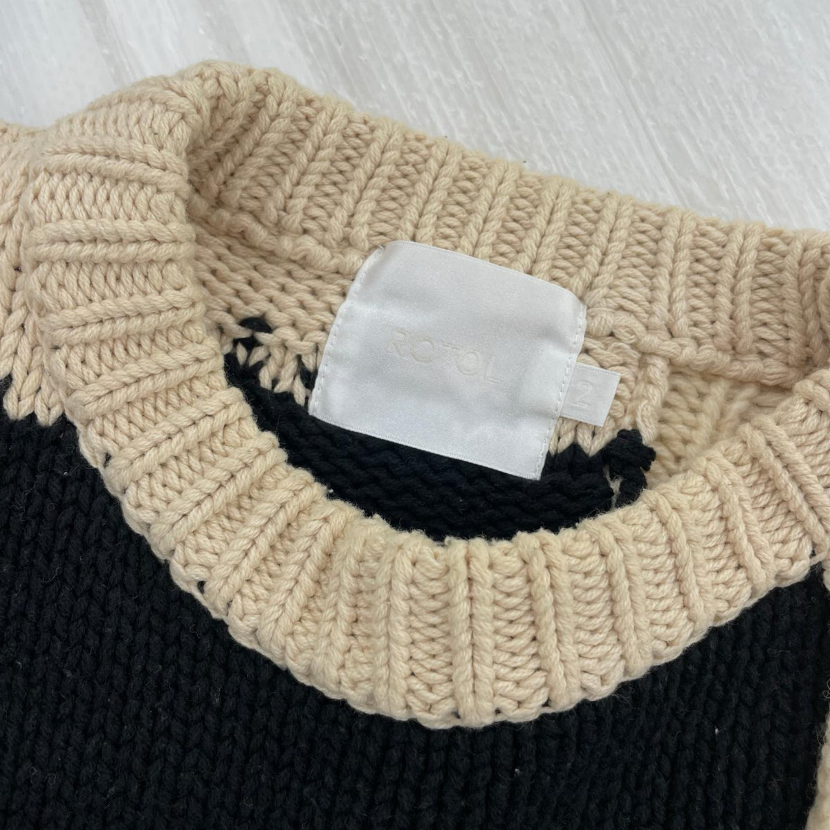 ニット ROTOL 21AW FRANKEN C/N KNIT MULTI 2 ベージュ