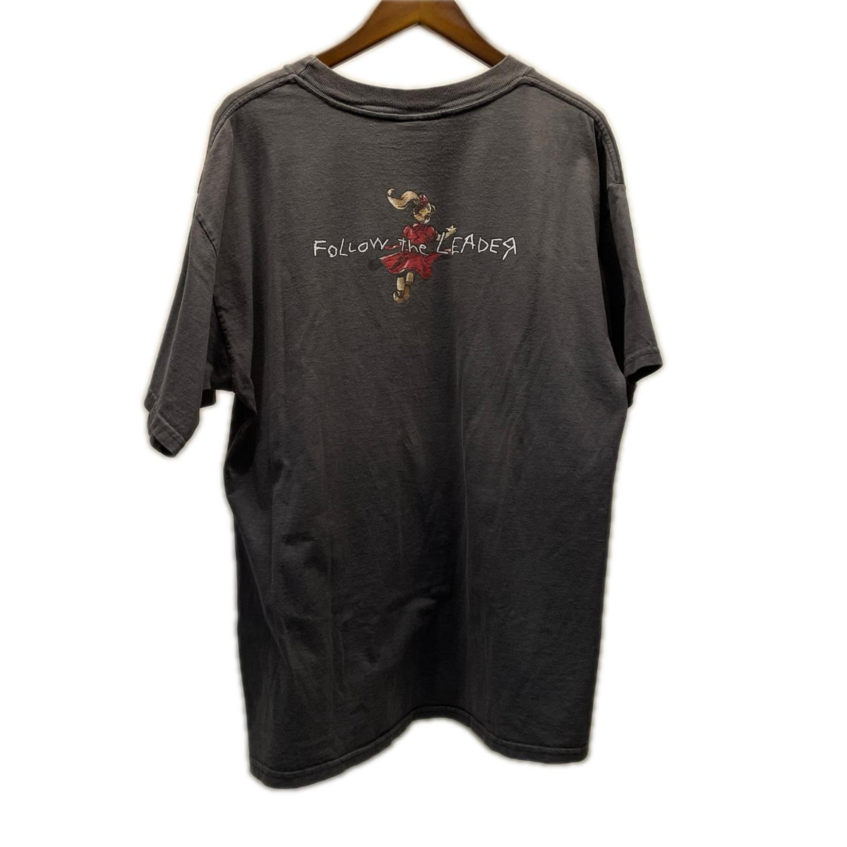 半袖Ｔシャツ 90s KORN Follow the LEADER バンドTシャツ giant by TULTEX L グレー