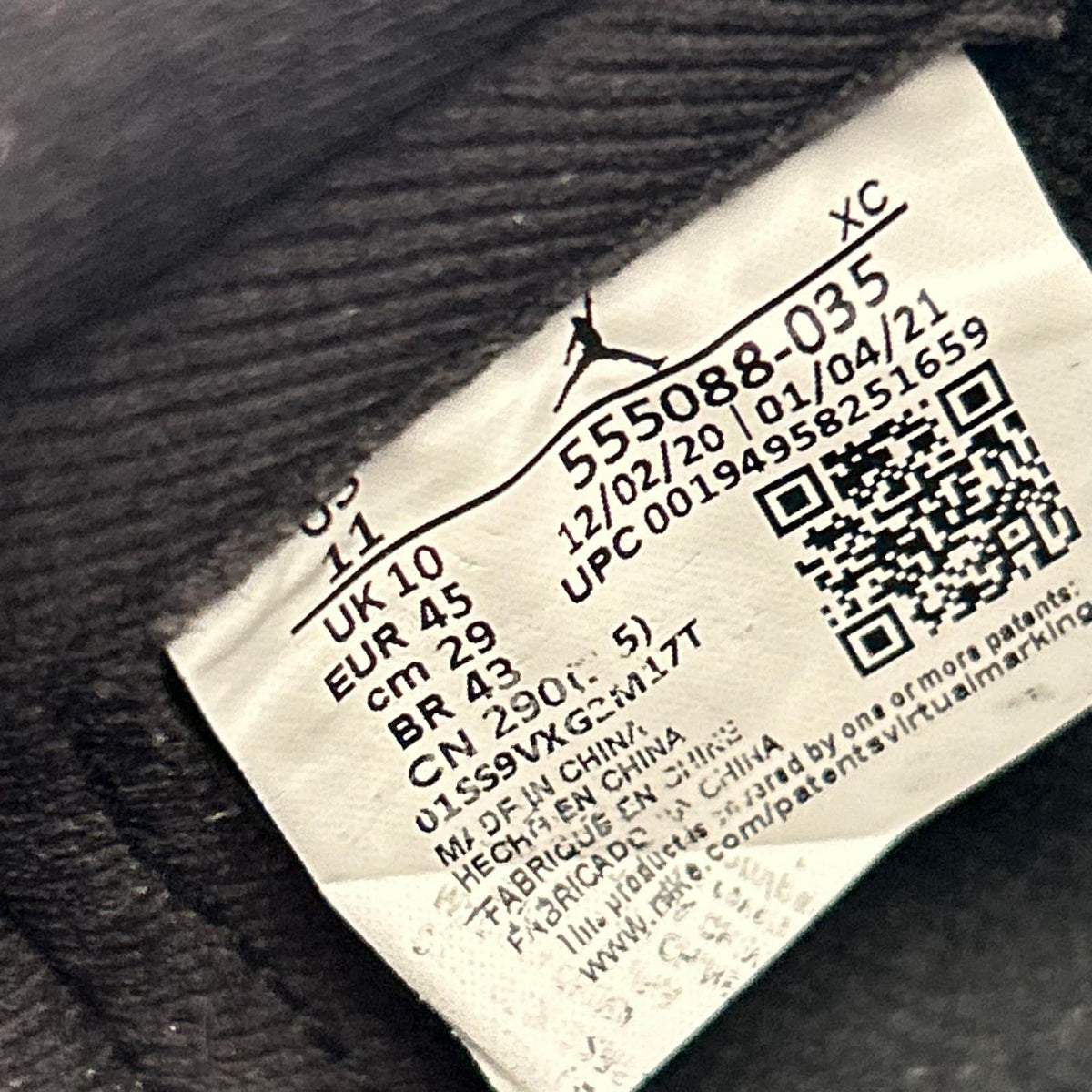 スニーカー AIR JORDAN 1 RETRO HIGH OG 29.0cm 29cm (US11 UK10 1/2 EU48)