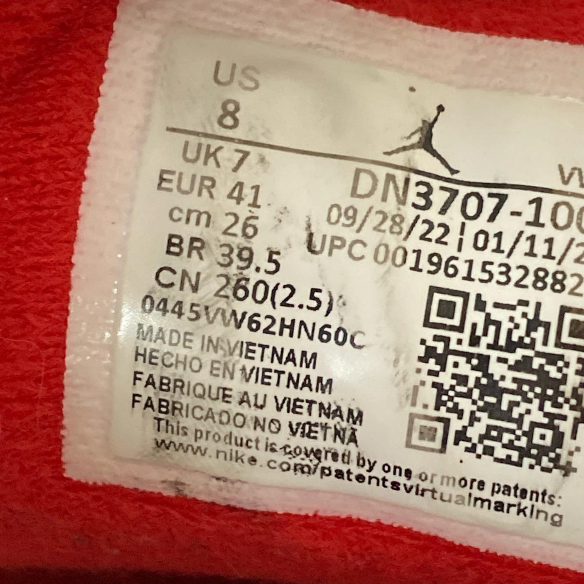 スニーカー AIR JORDAN 3 RETRO 26cm 26cm (US8 UK7 1/2 EU42) ホワイト