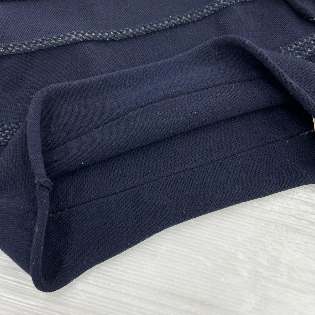 ニット HOMME PLUS 2004 立体ボーダー ネイビー ネイビー
